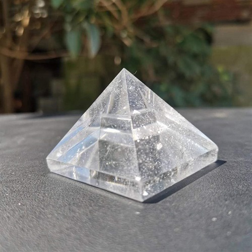 Clear Quartz Stone Pyramid